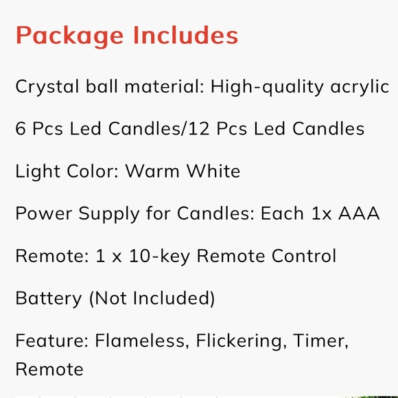 NIB twelve (12) flameless Christmas tree candles with dangling snowflakes ❄️ - Picture 8 of 13